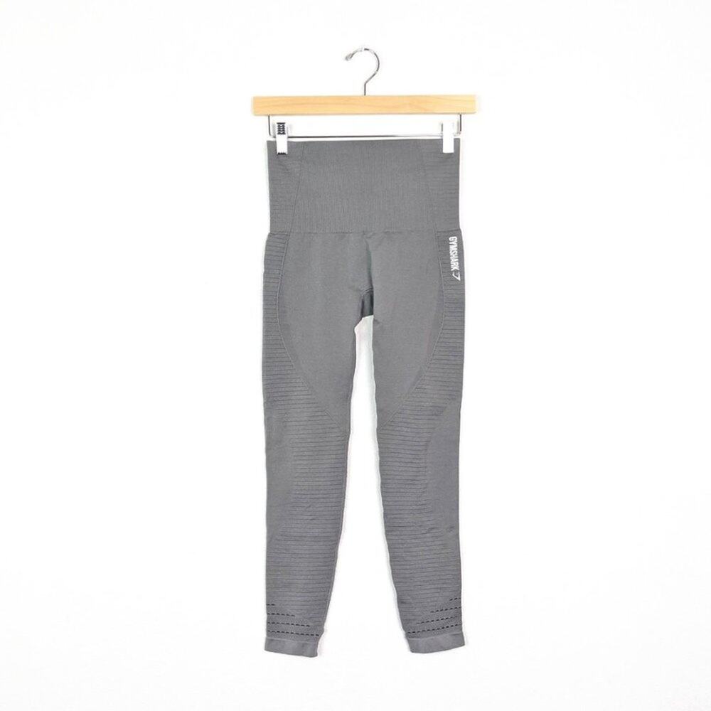 Gymshark Dry Grey Energy High Rise Stretch Workout Leggings Size S